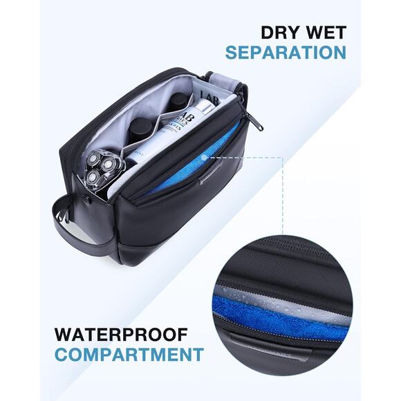 Large Travel Toiletry Organizer, Dopp Kit Water-resistant Shaving Bag - Picture 3 of 4
